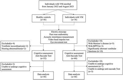 Anti-saccade as a tool to evaluate cognitive impairment in vestibular migraine